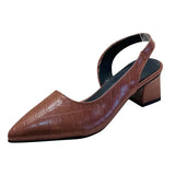Celina Slingback-Pumps in Braun mit Metallic-Kroko-Optik