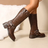 Meloria | Hohe Biker Boots mit Schnallendetail