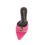 Mutera Heeled Mules Damen aus Echtleder mit goldener Schnalle – Talaine, Seitenansicht