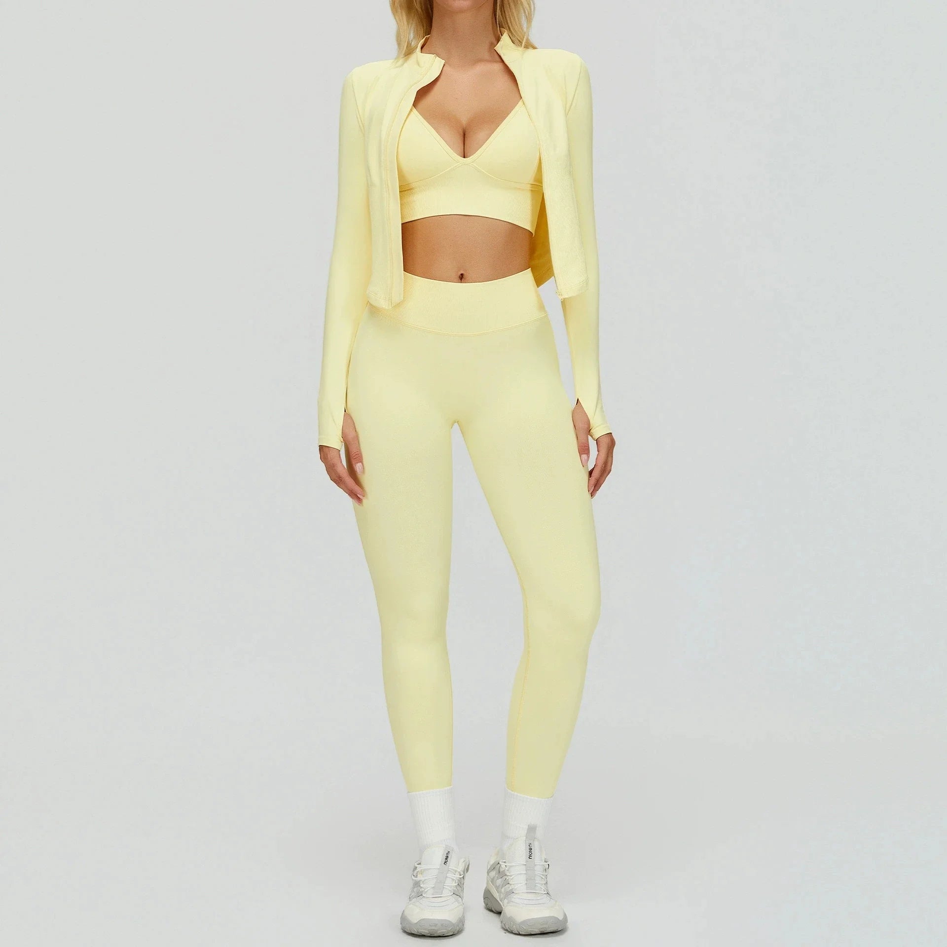 Averia Sculpt Sport Set | 3-teiliges Sportoutfit mit Leggings, BH & Jacke