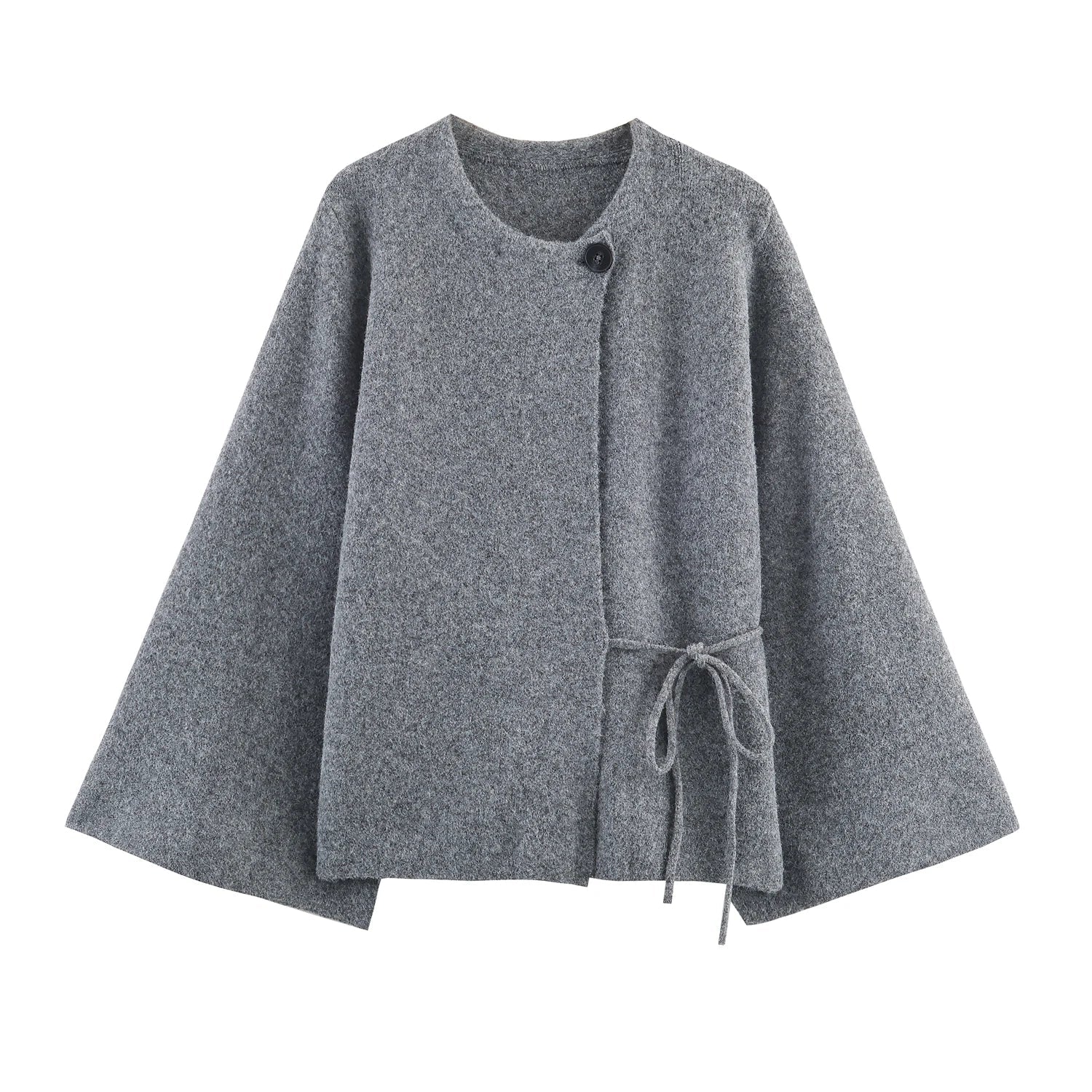 Produktfoto elegante Wickelweste für Damen in Grau