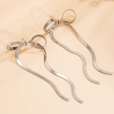 Luxe Bow Schleifen-Ohrringe Damen festlicher Look