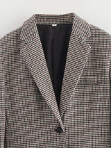 Noverra Blazer | Kariertes Damen Colbert mit Oversized Fit & Klassischem Revers