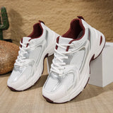 Venyra Chunky Sneakers Damen weiß mit roten Akzenten