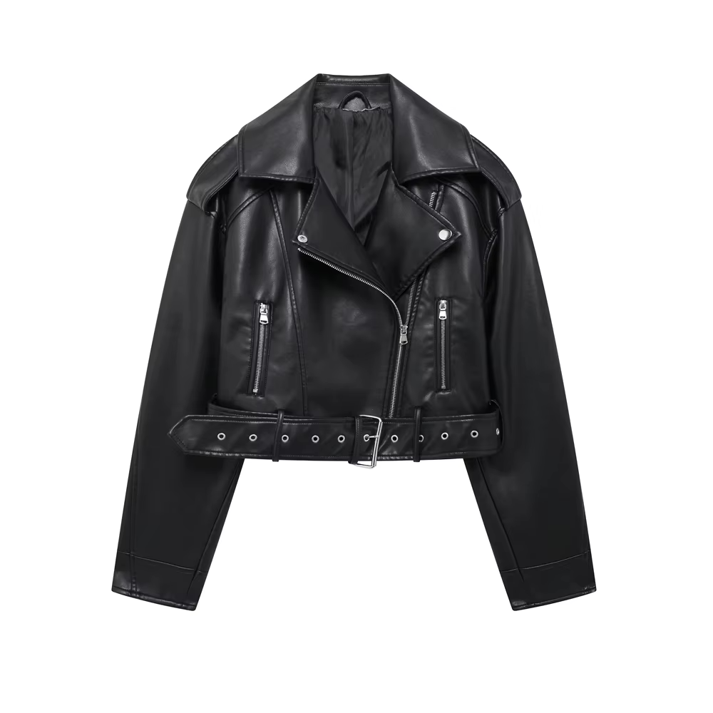 Moto Luxe Jacket | Damen Bikerjacke aus Vegan Leather