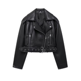 Moto Luxe Jacket | Damen Bikerjacke aus Vegan Leather