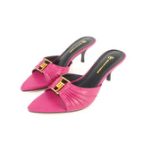 Mutera Heeled Mules Damen aus Echtleder mit goldener Schnalle – Talaine, Produktfoto