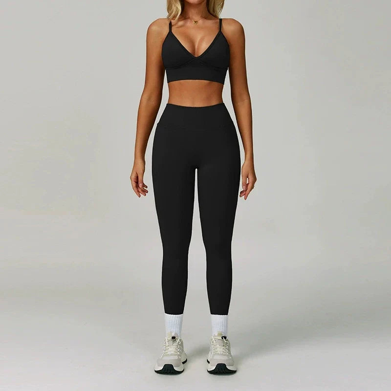 Averia Sculpt Sport Set | 3-teiliges Sportoutfit mit Leggings, BH & Jacke