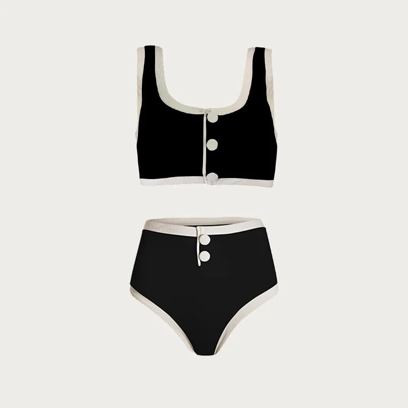 Bikini Damen Retro High Waist – Tionna von Talaine, Rückansicht