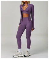 Averia Sculpt Sport Set | 3-teiliges Sportoutfit mit Leggings, BH & Jacke