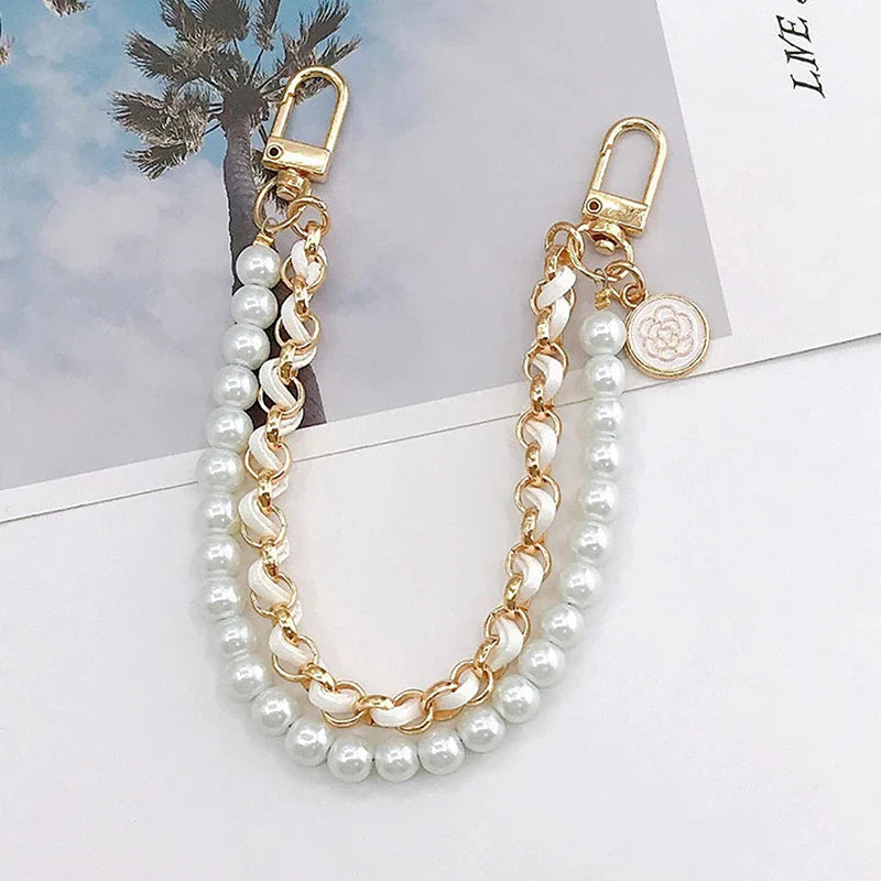 Aurora Pearl Strap Perlen weiß Detailansicht