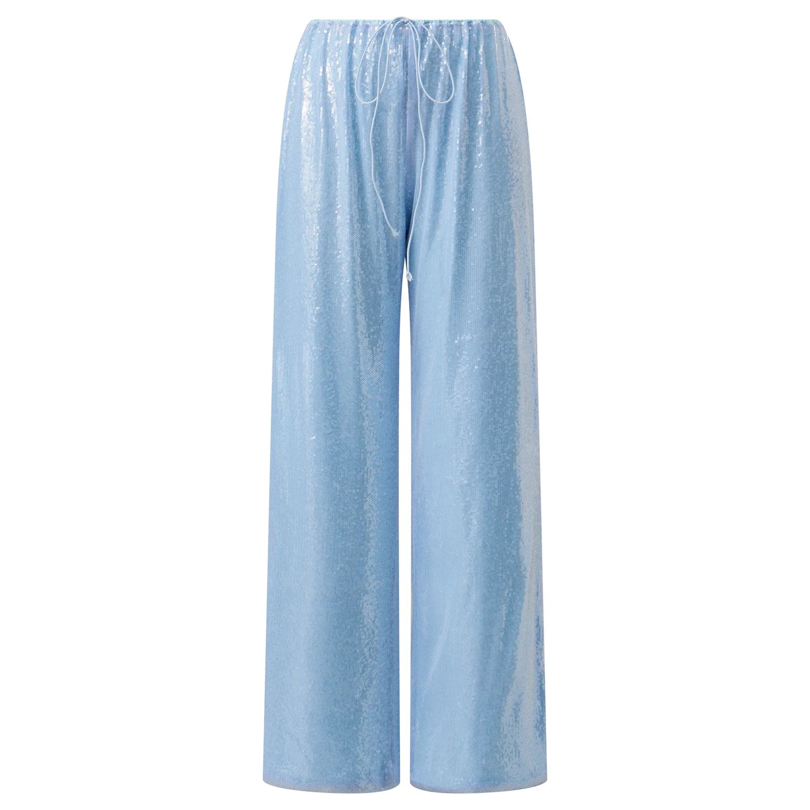 Celestina Pailletten Palazzohose Damen in Blau