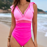Badeanzug Damen Monokini mit Mesh & Cut-out – Virella von Talaine, Sommerstyle