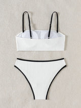 Bikini Damen Weiß High-Waist-Slip – Elverra von Talaine, schmeichelnde Silhouette