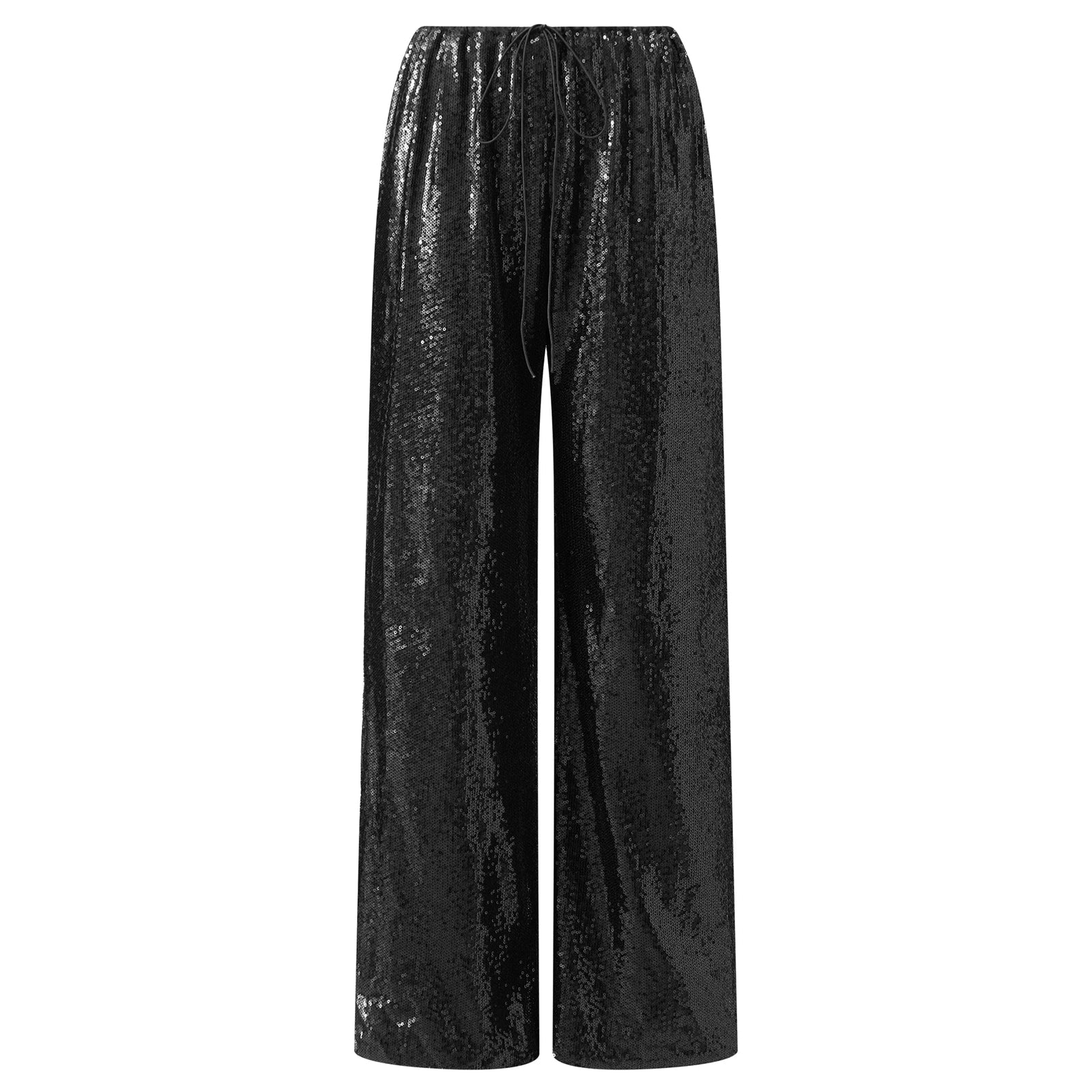 Celestina Pailletten Palazzohose Damen in Schwarz