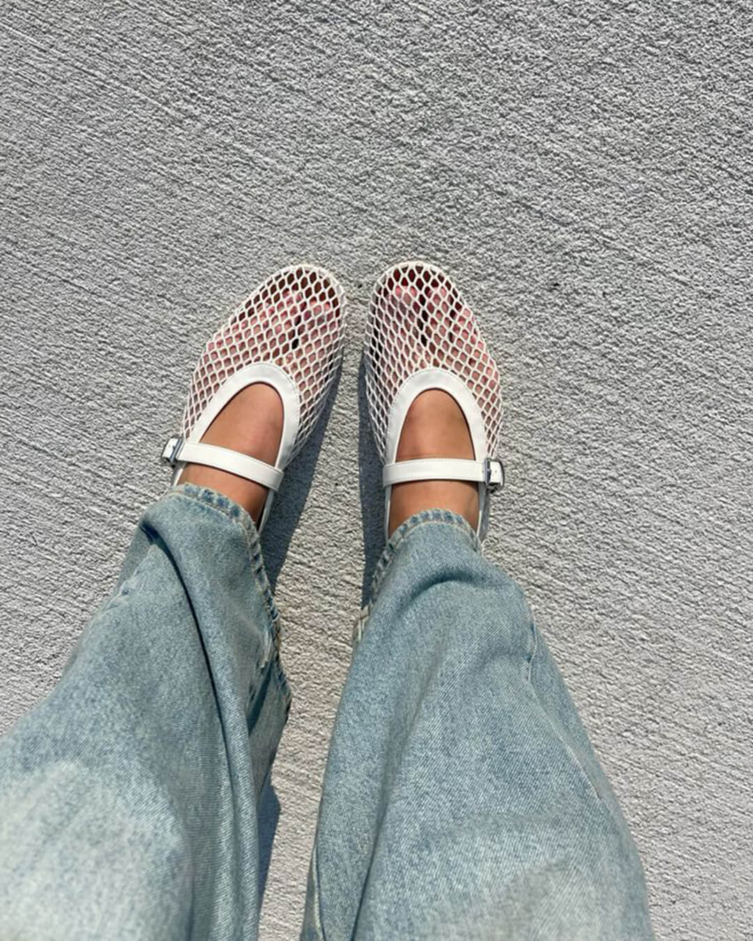 Nerella Mesh Mary-Janes | Luftige Mesh-Ballerinas mit Riemchen & stylischer Passform