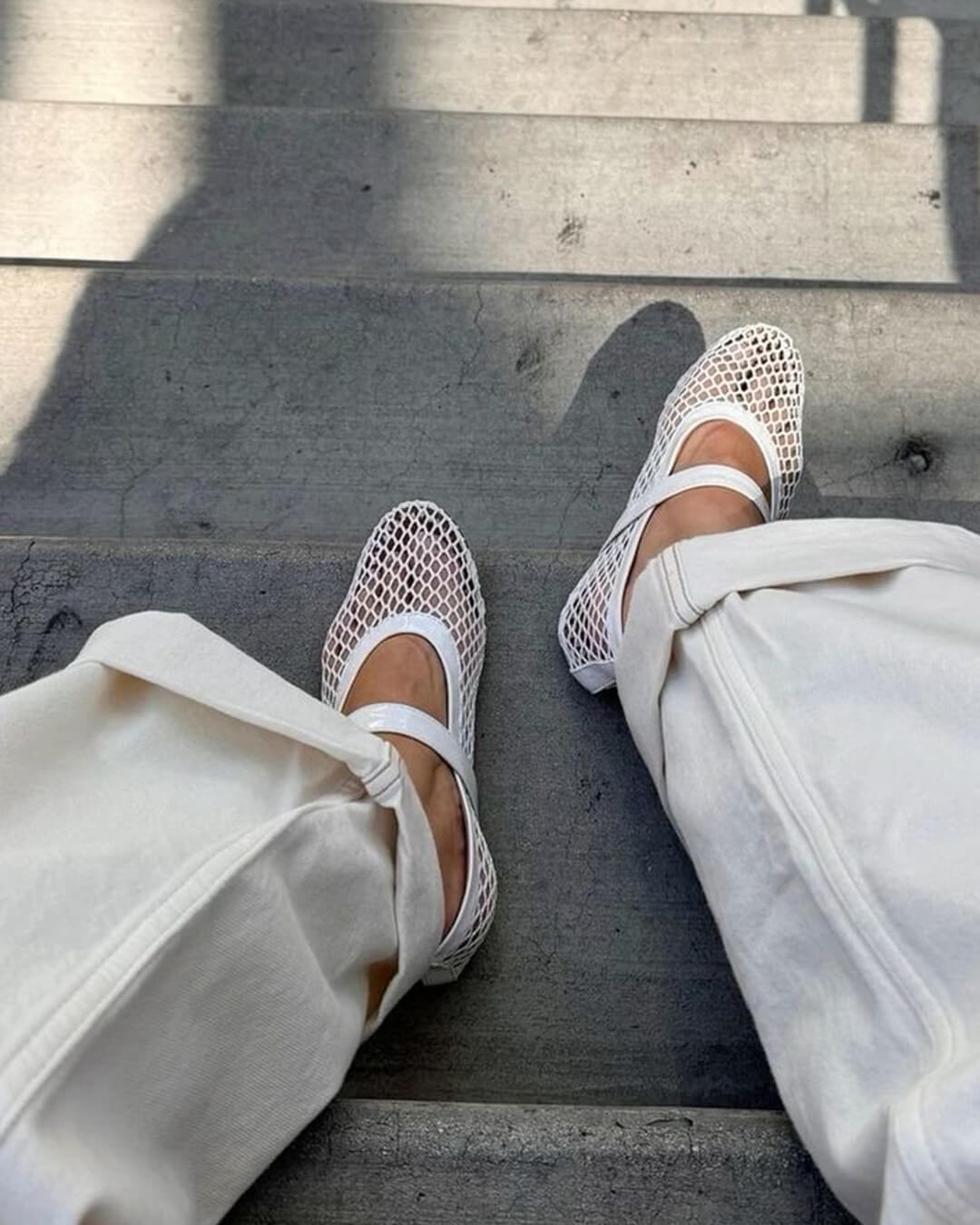 Nerella Mesh Mary-Janes | Luftige Mesh-Ballerinas mit Riemchen & stylischer Passform