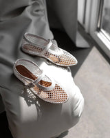Nerella Mesh Mary-Janes | Luftige Mesh-Ballerinas mit Riemchen & stylischer Passform