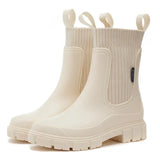 Damen Chelsea Regenstiefel wasserdicht khaki – Regenliebe Chelsea