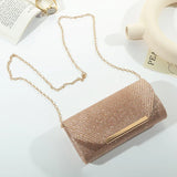 Aurora Charm Clutch silber mit goldenem Rand