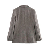 Noverra Blazer | Kariertes Damen Colbert mit Oversized Fit & Klassischem Revers