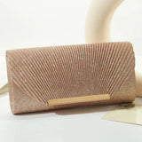 Aurora Charm Glitzer-Clutch Damen schwarz mit Schulterkette