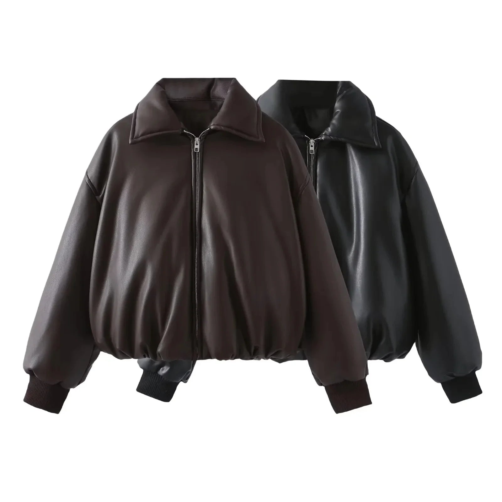Celmara | Oversized Bomberjacke aus veganem Leder