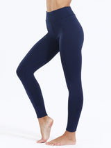 Dunkelblaue Thermo-Winterleggings Damen – Hohe Taille, warm gefüttert