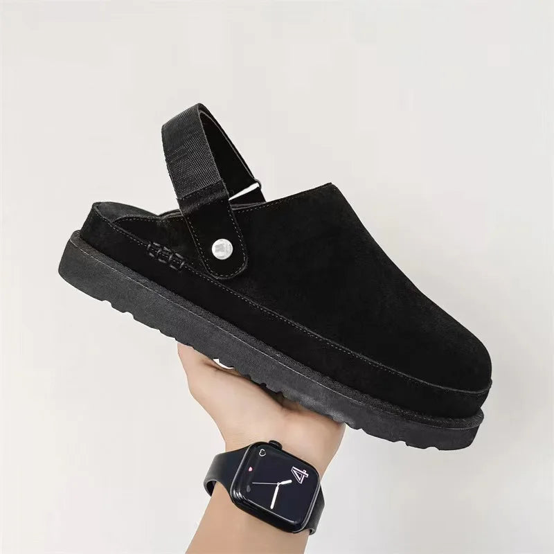 Naloa Clogs | Bequeme Suede-Clogs mit Fersenriemen & Weicher Komfortsohle