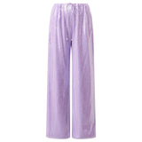 Celestina Pailletten Palazzohose Damen in Lila