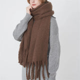 Aurelia unifarbener Winterschal für Damen aus Kaschmir-Mix