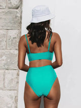 Bikini Damen Dunkelgrün High-Waist – Kalaya von Talaine, edle Naturfarbe