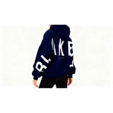 Blayen Oversized Sweatshirt Damen Dunkelblau mit großem Backprint – Talaine