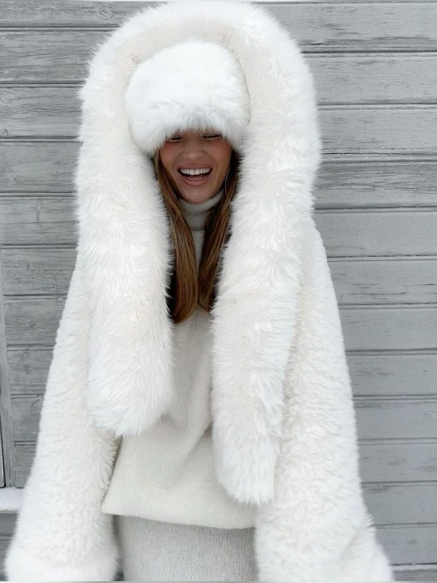 Elyra | Faux-Fur-Jacke mit luxuriöser Felloptik & Kapuze