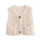 Ärmellose Strickweste für Herbst und Winter von Talaine