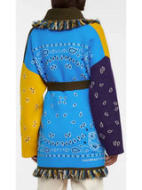 meliora cardigan blau gelb oversized farbig