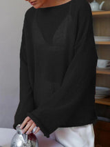 Elayne Knit in Schwarz, lässig im Alltag gestylt
