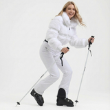 Avelisse | Luxuriöser Ski-Jumpsuit für Damen mit Kunstfell & Taillenschnitt