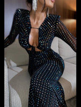 Stellar Night Maxi Dress – eleganter Abendlook mit Ausschnitt