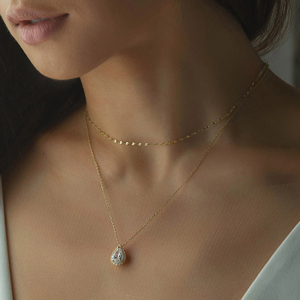 AquaGlim Body Chain Rückenkette silber Nahaufnahme