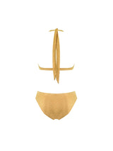 Badeanzug Damen Gold mit pareo-artigem Rock – Seraya von Talaine, Abend-Look