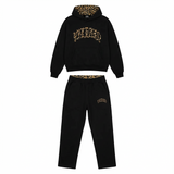 Velora Leopard Lounge Set | Hoodie & Jogginghose mit Leo-Akzent