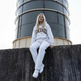 Damen Hoodie und Jogginghose mit Leopardenakzent