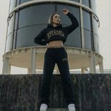 Trendige Damen Lounge Set mit Leo-Print