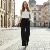 Lioré Cordhose mit Hoher Taille | Elegante Wide-Leg Hose