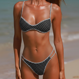 Bikini Damen Schwarz High Waist – Zivara von Talaine, Rückansicht