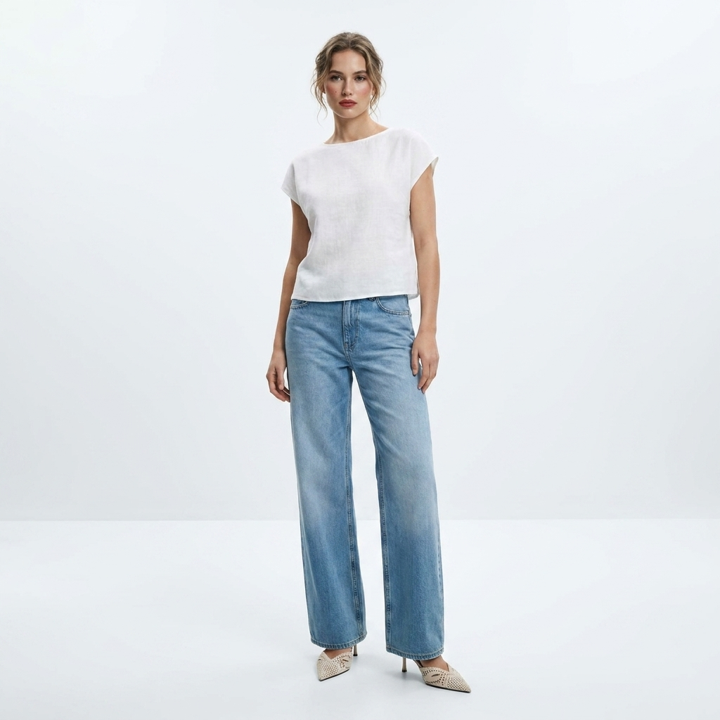 Modell trägt Veloura Slingback-Heels – Lifestyle-Aufnahme