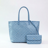 Hellblaue Tote Bag mit passendem Etui