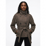 Eleganter kurzer Trenchcoat für Damen im City-Look