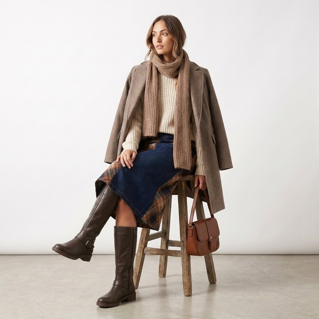 Rovena hohe Stiefel Damen mit Profilsohle – Detailaufnahme